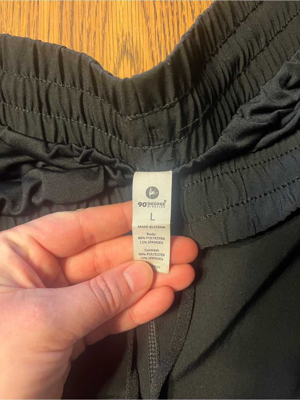 90 Degree By Reflex Black Women's Athletic Shorts with Drawstring - Picture 3 of 3